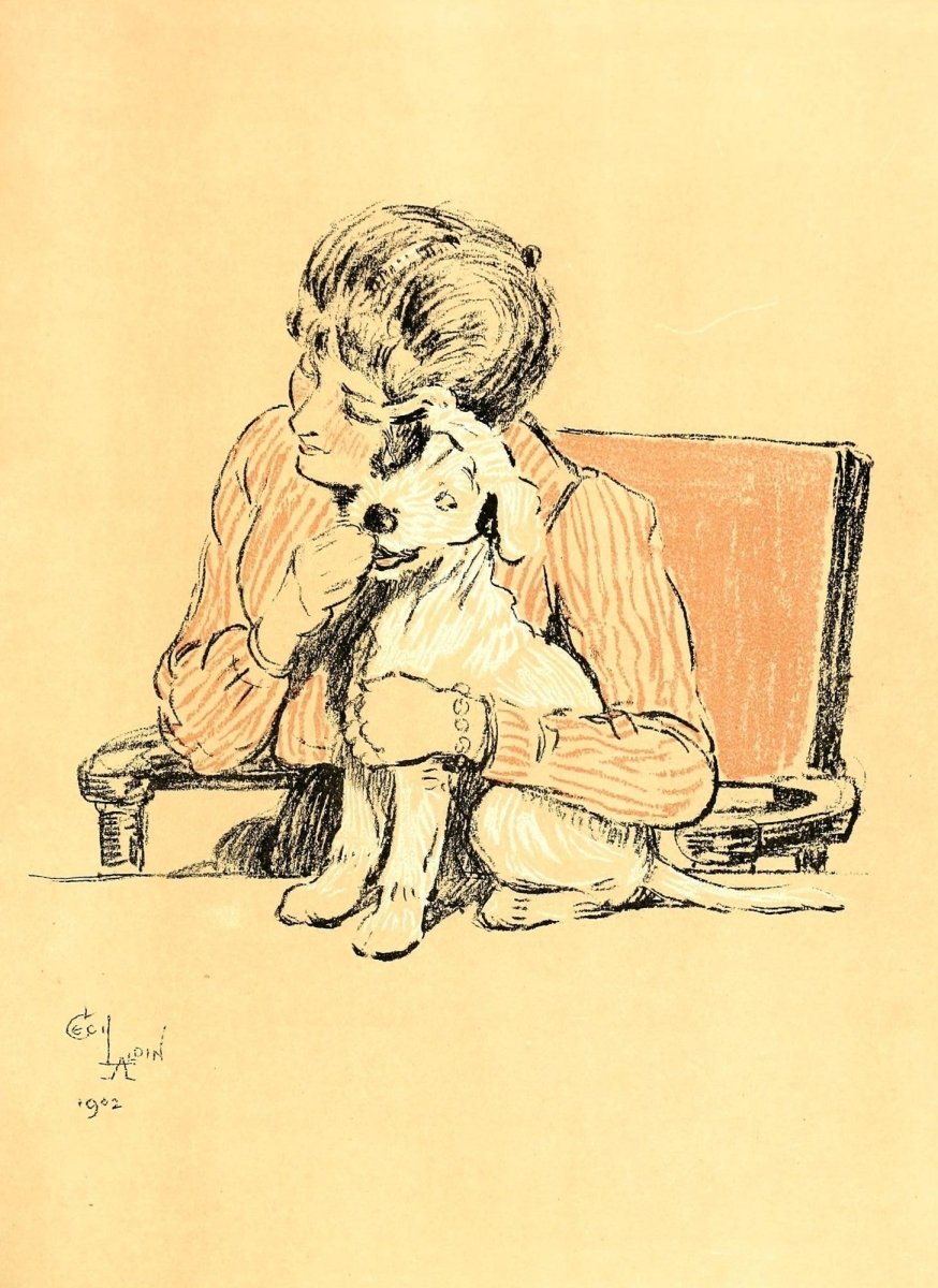 A Dog Day (1902) - Cecil Aldin - 28 Public Domain Images | Dimensions 1908 x 2620 pixels