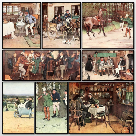 Posthumous Papers of the Pickwick Club (1911) - Cecil Aldin | A snapshot of some of the images