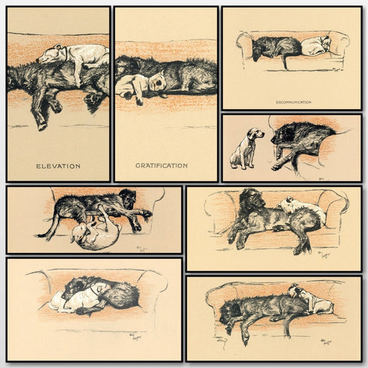 Cecil Aldin - Sleeping Partners 1929 - Public Domain Images | A snapshot of some of the images