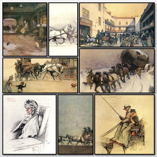 Romance of the Road 1933 - Cecil Aldin Public Domain Images | A snapshot of some of the images