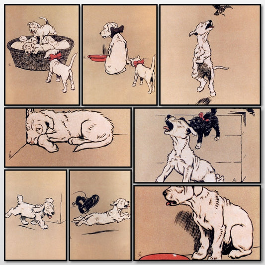 The White Puppy (1909) - Cecil Aldin - Public Domain Images | A snapshot of some of the images