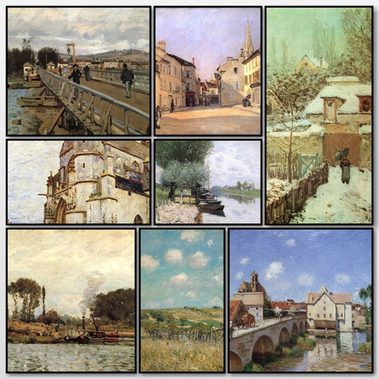 Alfred Sisley Public Domain Images to Download | A snapshot of some of the images