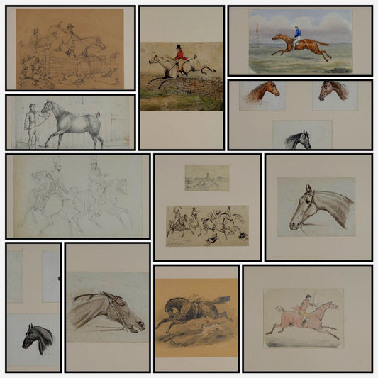 Horses, Original Drawings - Henry Alken - 18 images | A snapshot of some of the images