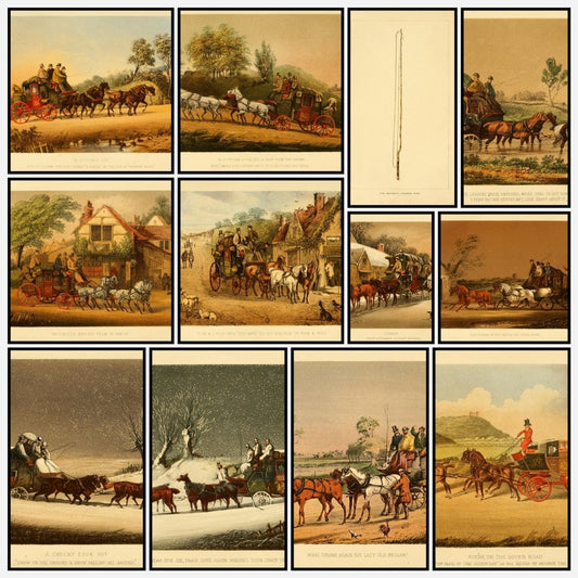 Down the Road or Reminiscences 1875 - Henry Alken | A snapshot of the images