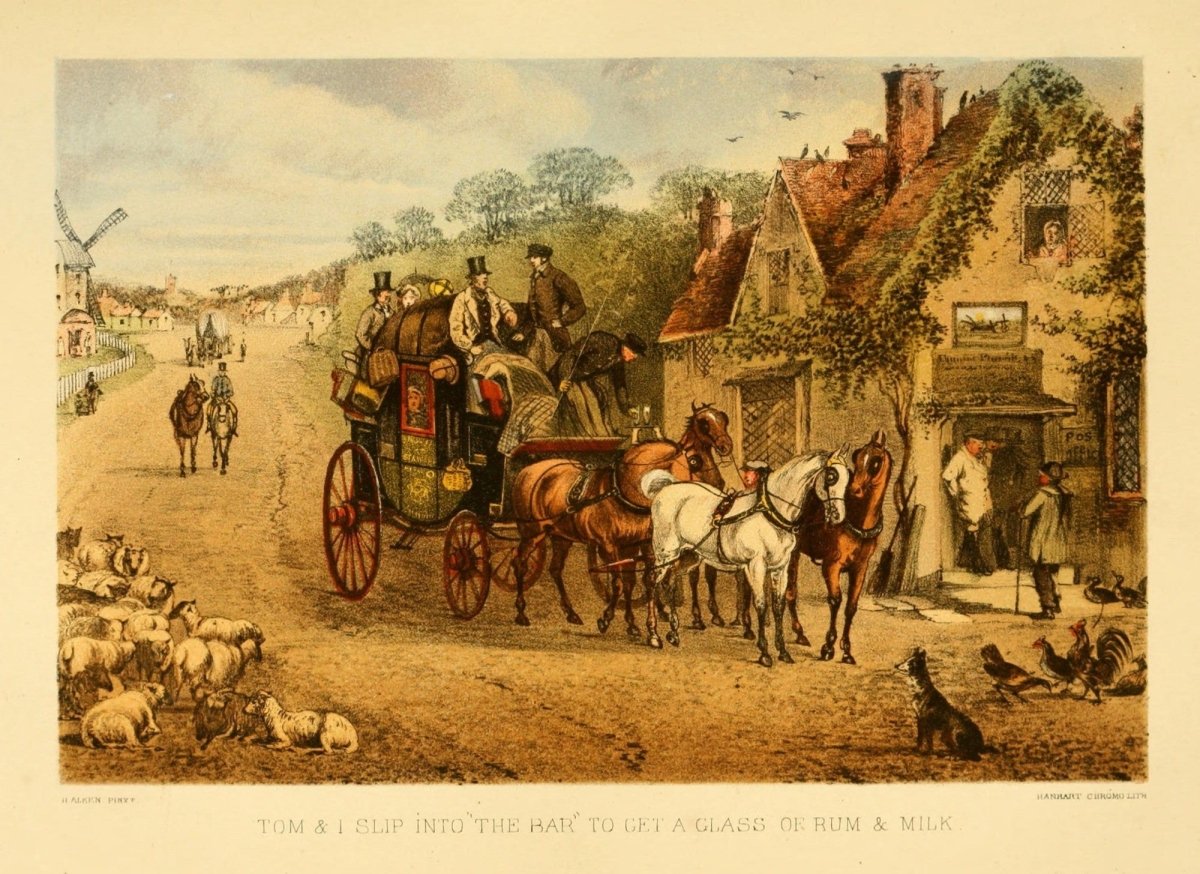 Down the Road or Reminiscences 1875 - Henry Alken | Dimensions 2940 x 2140 pixels
