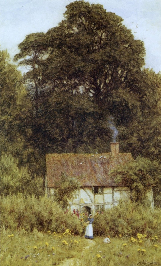 Helen Allingham (1848-1926) - Cottage at Brook near Witley | Dimensions 3474 x 5742 pixels