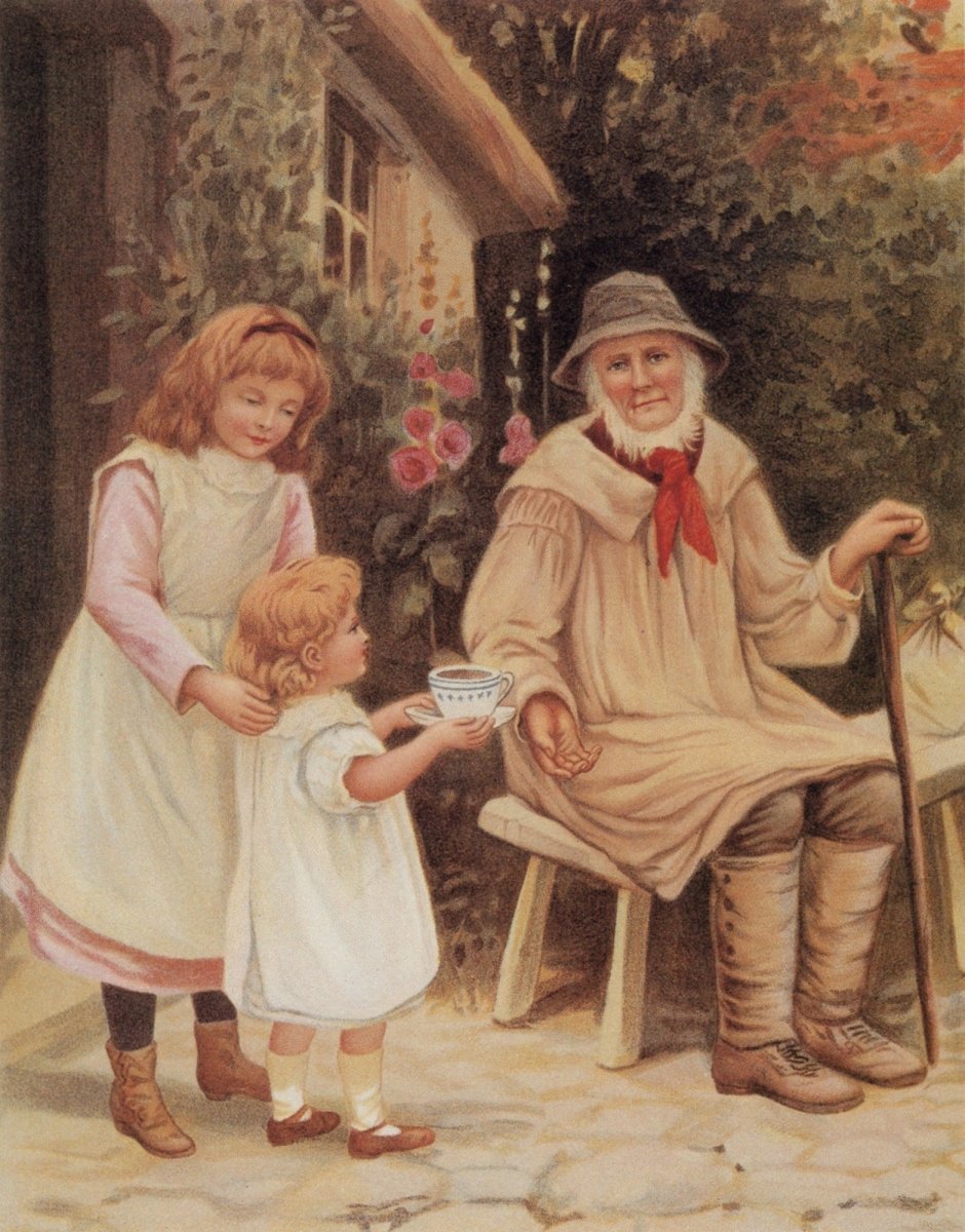 A Kindly Act (Chromolithograph) | Dimensions 4024 x 5136 pixels