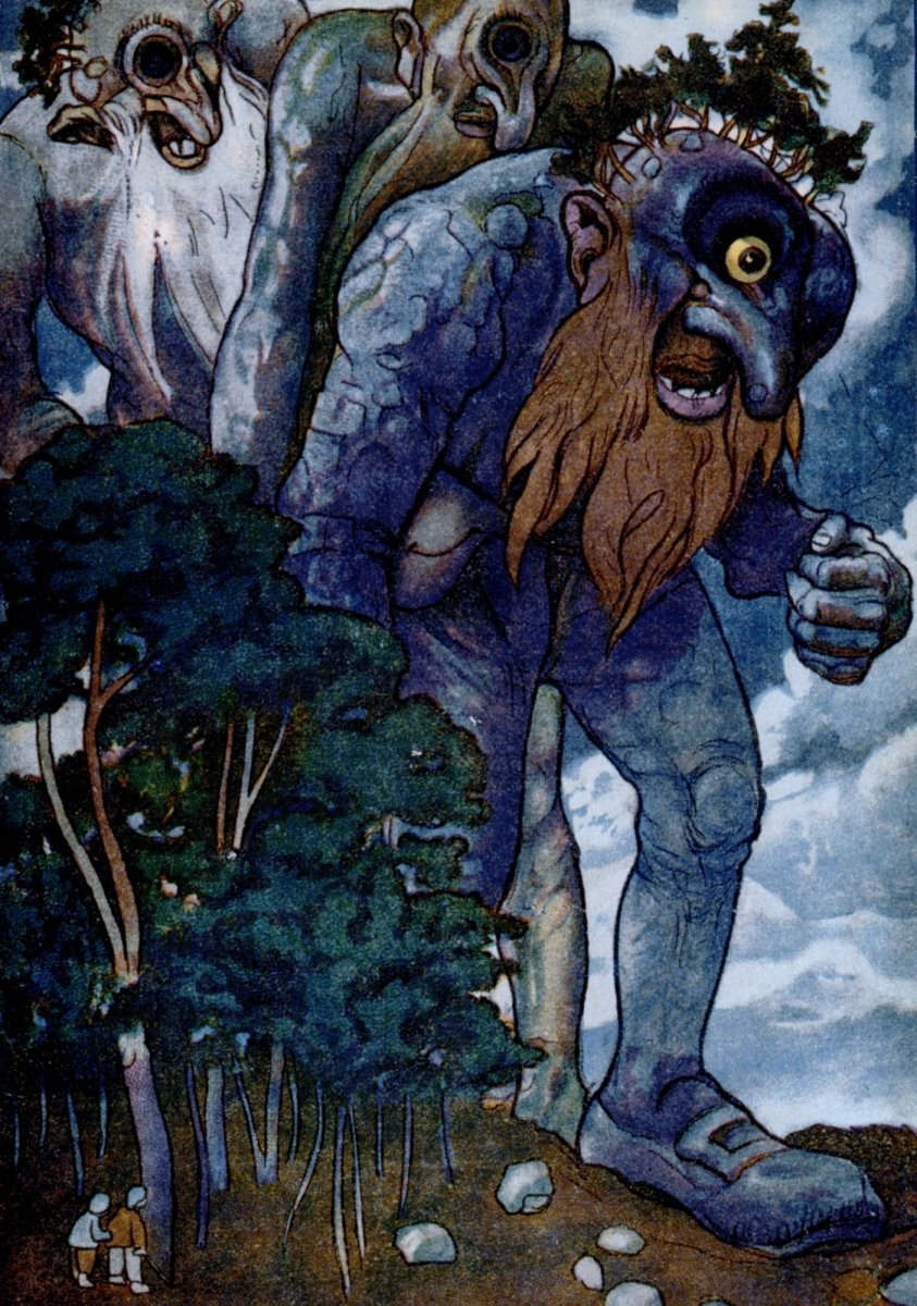 Illustration for The Three Cyclops 1920 | Dimensions 5604 x 7980 pixels