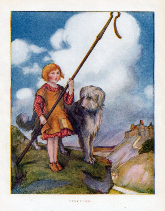 Little Bo Peep (1919) from 'The Prize' children's annual | Dimensions 3822 x 4858 pixels