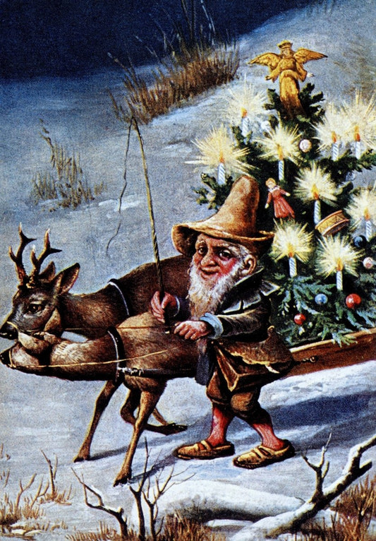 Image of Yule Tomte, a spirit from Nordic folklore | Dimensions 5544 x 7968 pixels
