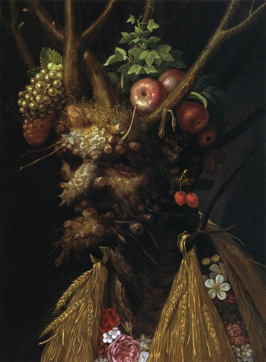 Giuseppe Arcimboldo - Four Seasons in one Head c.1590 | Dimensions 4440 x 6040 pixels