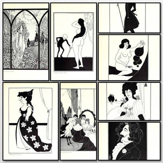 Aubrey Beardsley Fakes (1920) - 50 Public Domain Images | A snapshot of some of the images