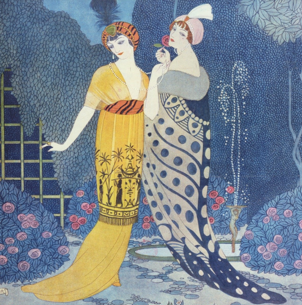 George Barbier Art Deco Fashion Illustrations in the Public Domain | Dimensions 6336 x 6417 pixels