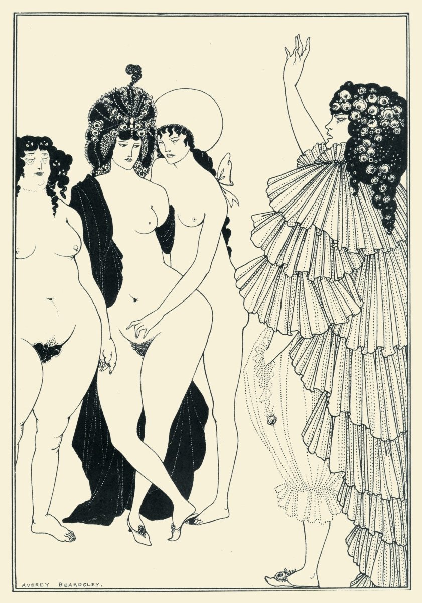 Lysistrata 1896 - Aubrey Beardsley - 15 Public Domain Images | Dimensions 5395 x 7696 pixels