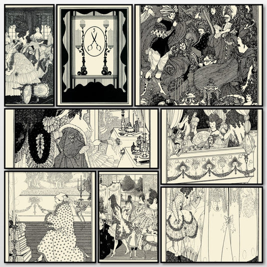 Rape of the Lock (1896) - Aubrey Beardsley Public Domain | A snapshot of some of the images