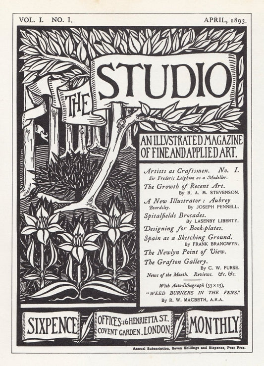 Studio Magazine - Aubrey Beardsley - 4 Public Domain Images | Dimensions 2660 x 3685