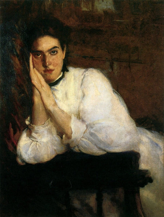 Cecilia Beaux (1855-1942) - Reverie 1894 | Dimensions 3624 x 4800 pixels