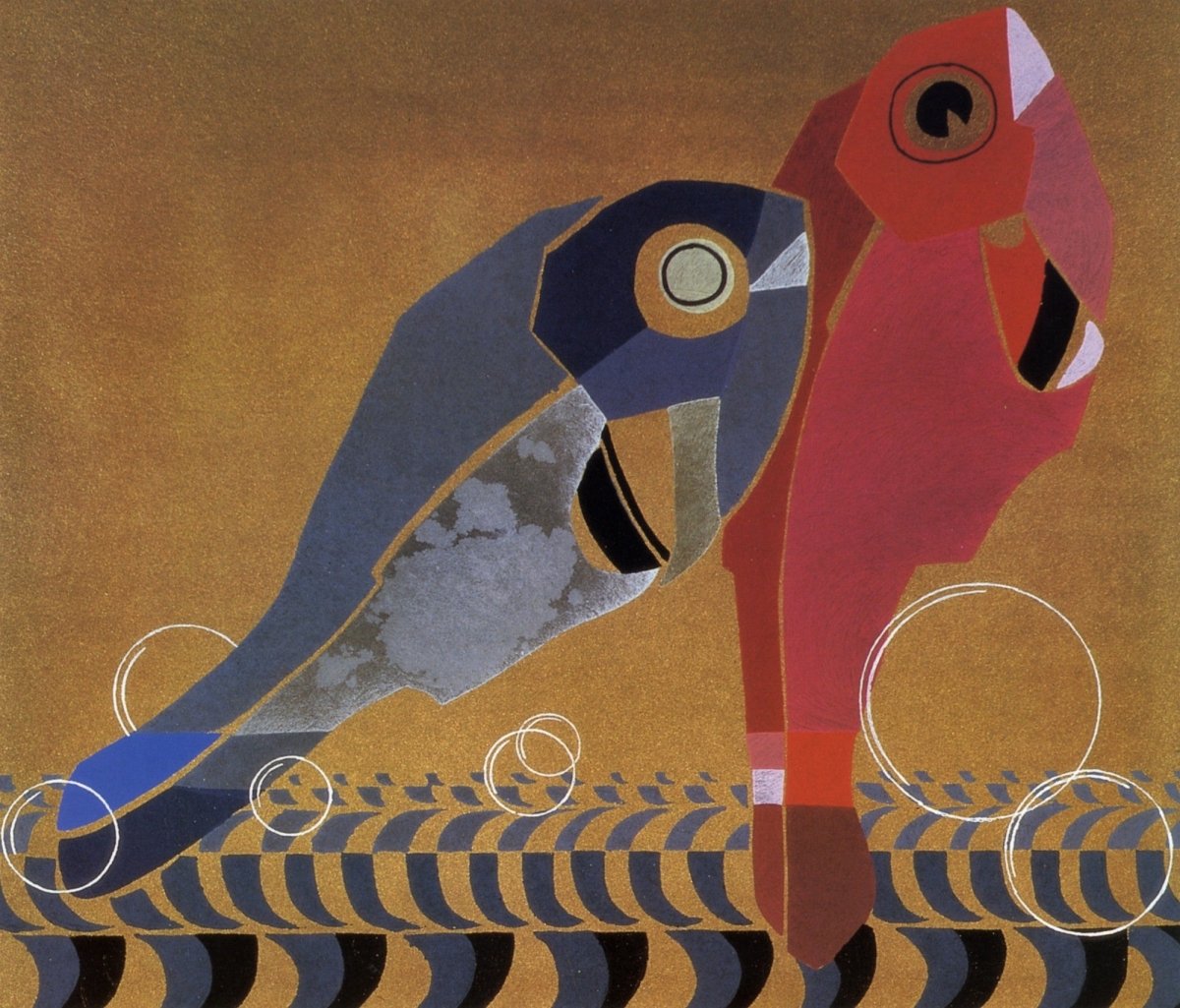 Édouard Bénédictus (1878-1930) - Fish Design 1930 | Dimensions 5892 x 5034 pixels