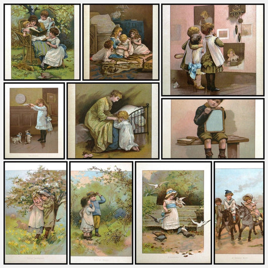 All Round the Clock 1887 - Harriett Bennett - 24 images | A snapshot of some of the images