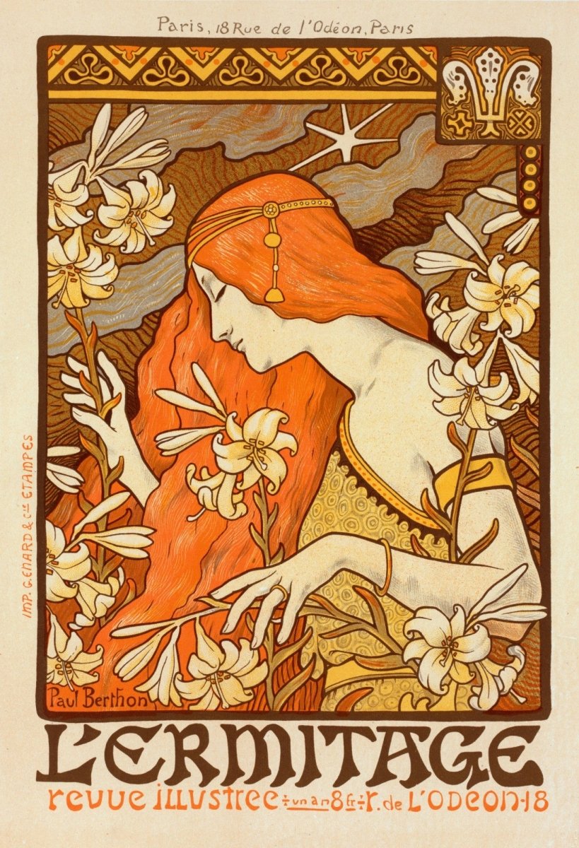 Paul Berthon - L'Ermitage 1895 | Dimensions 3388 x 4963 pixels