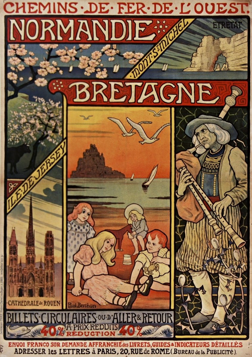 Paul Berthon - Normandie Bretagne 1895 | Dimensions 5000 x 7085 pixels