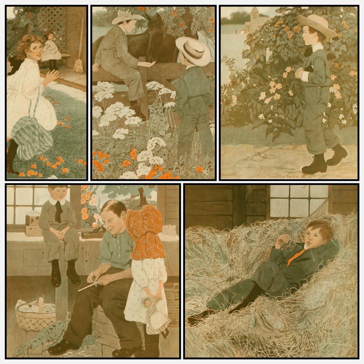 The Boy lives on our Farm 1911 - Ethel Franklin Betts | A snapshot of the images
