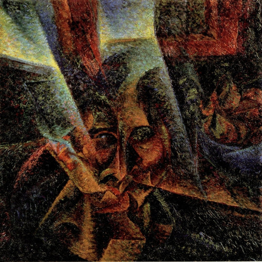 Umberto Boccioni - Head + Light + Surroundings 1912 | Dimensions 5202 x 5193 pixels
