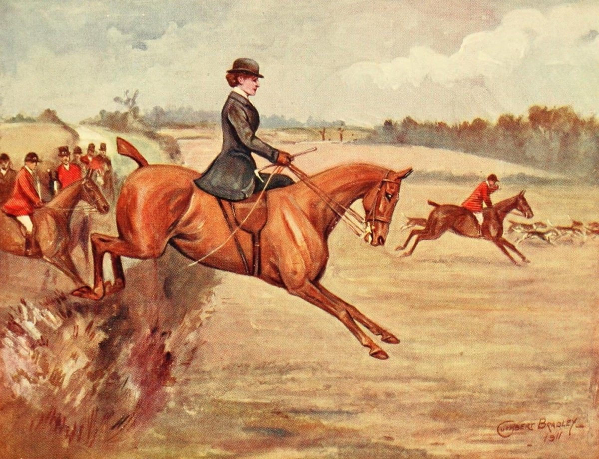 Fox-hunting from Shire to Shire 1912 - Cuthbert Bradley | Dimensions 1928 x 1480 pixels