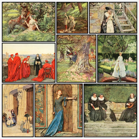 Golden Book of Famous Women - Eleanor Fortescue-Brickdale - 16 images | A snapshot of some of the images