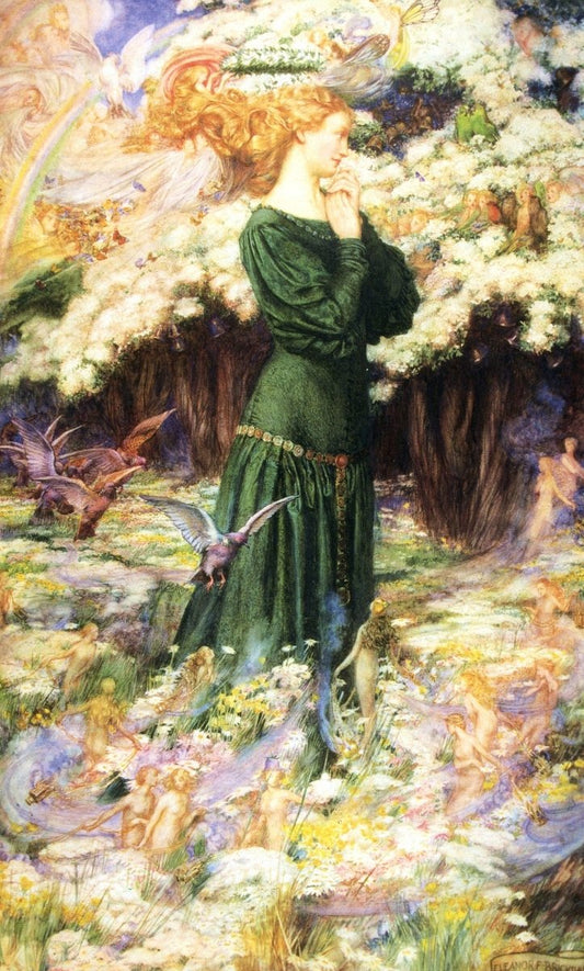 Eleanor Fortescue-Brickdale - The Lover's World 1905 | Dimensions 3880 x 6440 pixels