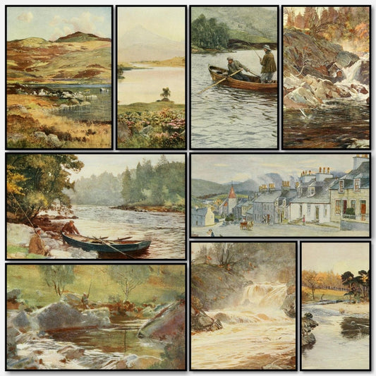 Angling & Art in Scotland 1908 - Ernest Briggs - 32 images | A snapshot of some of the images