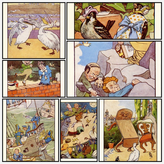 The Pelican Chorus c.1920 - L. Leslie Brooke - 7 images | A snapshot of the images