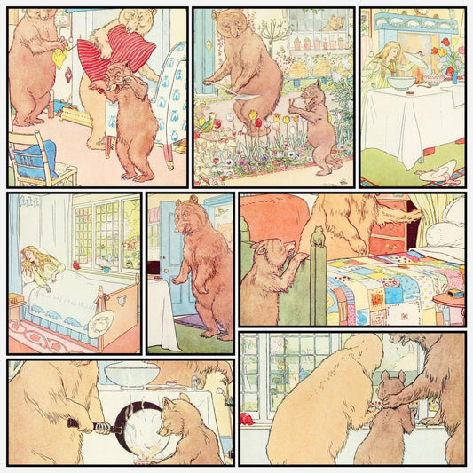 The Three Bears c.1900 - L. Leslie Brooke - 8 images | A snapshot of the images