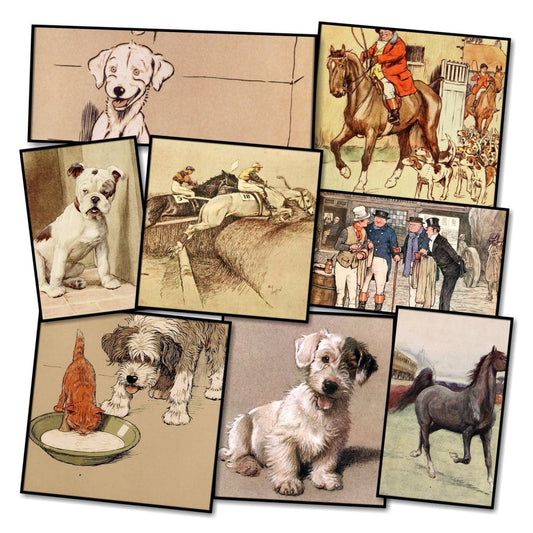 Cecil Aldin Public Domain Images to Download | Cecil Aldin (1870-1935) Bundle of 24 Collections
