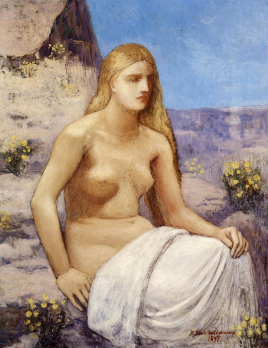 Pierre Puvis de Chavannes (1824-1898) - The Magdalene 1897 | Dimensions 4536 x 5896 pixels
