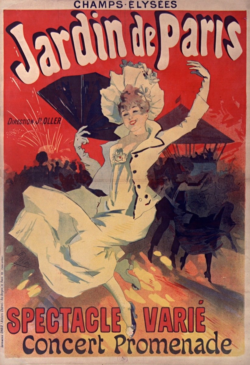 Jules Chéret - Jardin de Paris 1899 | Dimensions 10030 x 14654 pixels