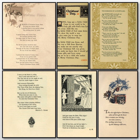Christmas Poems - 310 Vintage Images | A snapshot of some of the images