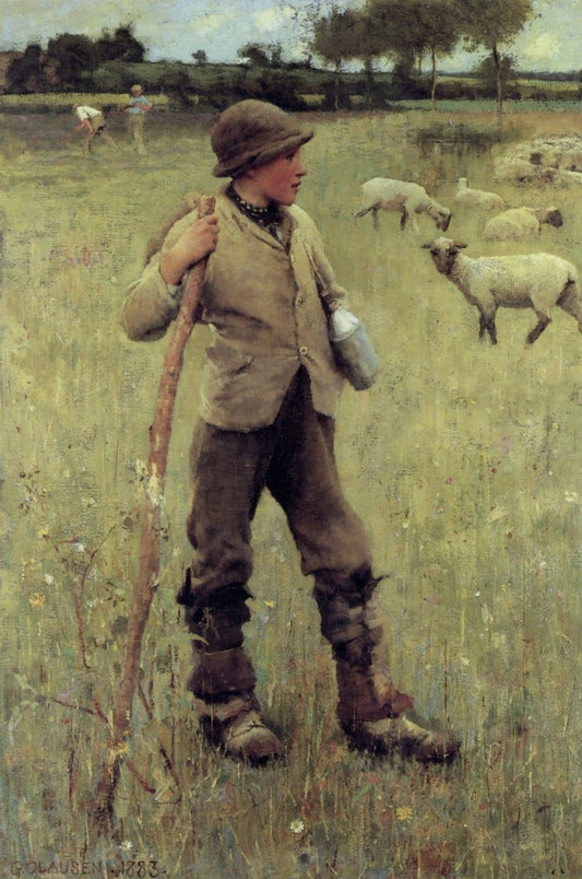 George Clausen (1852-1944) - The Shepherd Boy | Dimensions 3580 x 5400 pixels