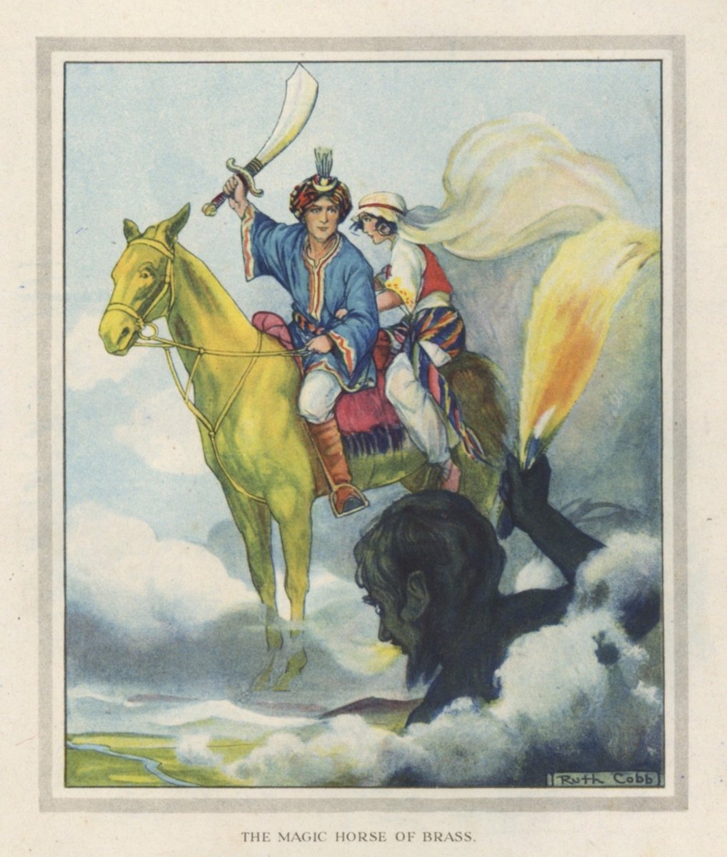 Ruth Cobb (1878-1950) - The Magic Horse of Brass 1913 | Dimensions 3640 x 4291 pixels