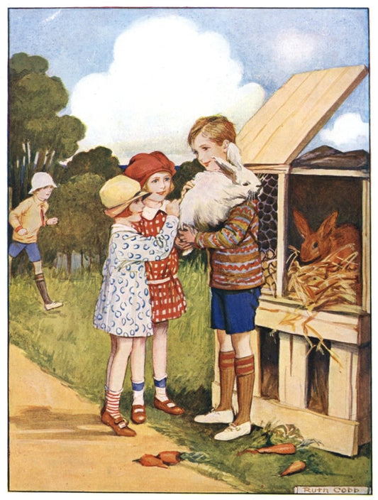 Ruth Cobb - Children with Rabbits | Dimension 5010 x 3792 pixels