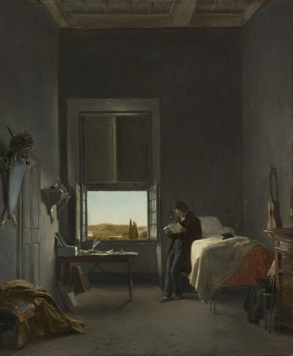 Léon Cogniet - The Artist in His Room at the Villa Medici | Dimensions 4936 x 6000 pixels