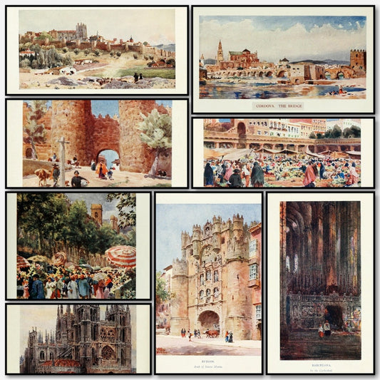 Cathedral Cities of Spain 1909 - William W. Collins | A snapshot of some of the images