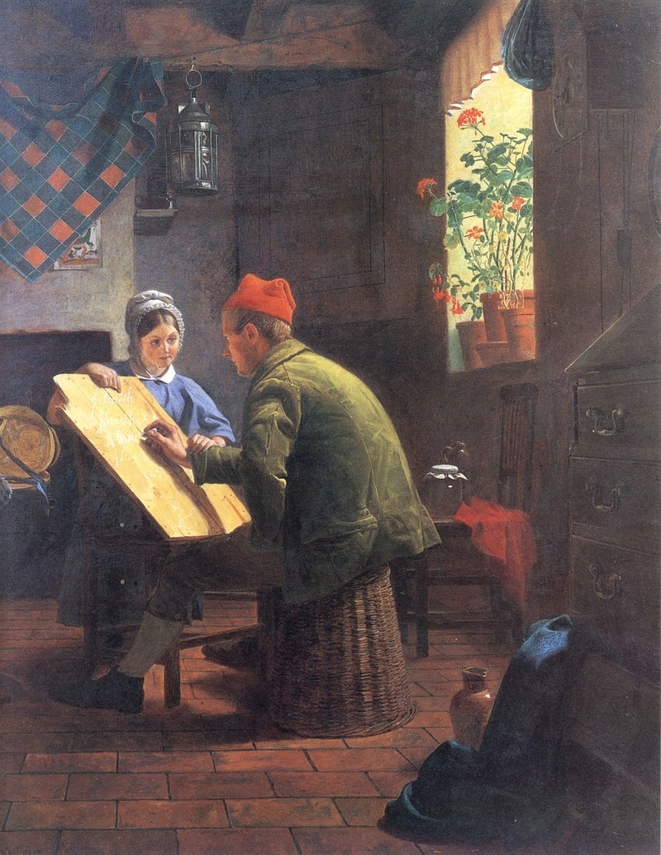 James Collinson - The Writing Lesson c.1851 | Dimensions 4730 x 6116 pixels