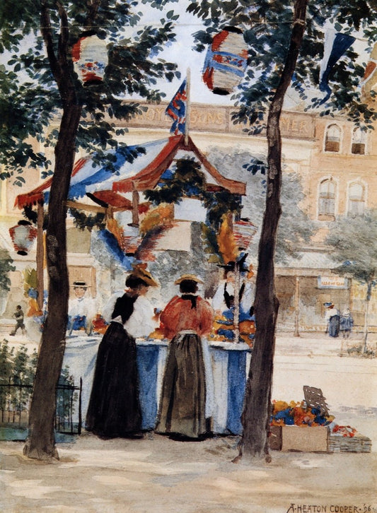 Alfred Cooper - Flag Day, Lord St, Southport 1896 | Dimensions 4355 x 5930 pixels