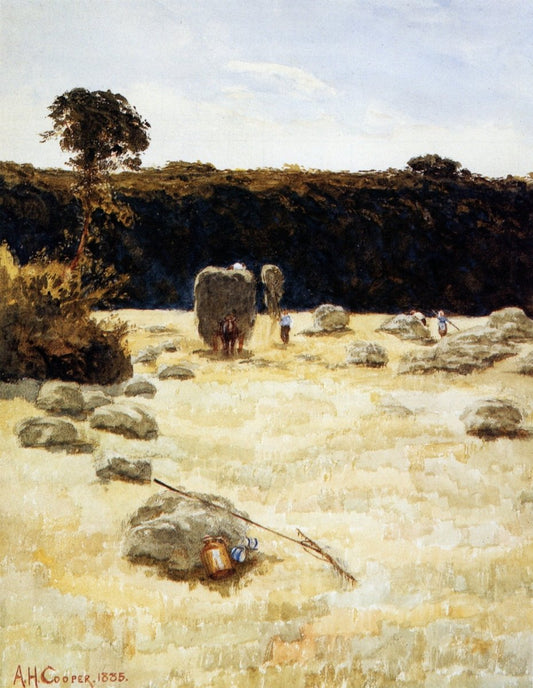 Alfred Cooper - Haymaking near Chorley | Dimensions 4356 x 5621 pixels