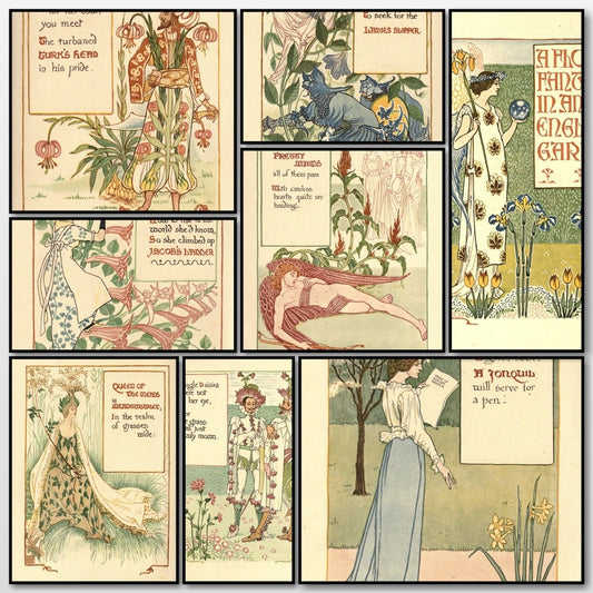 A Floral Fantasy, 1899 - Walter Crane - 51 images | A snapshot of some of the images