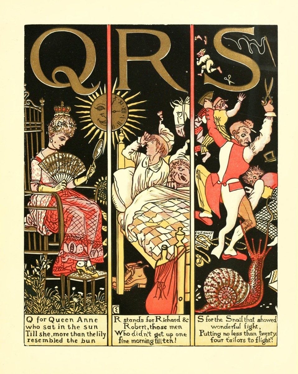 The Absurd ABC 1897 - Walter Crane - 9 images | Dimensions 2290 x 2870 pixels