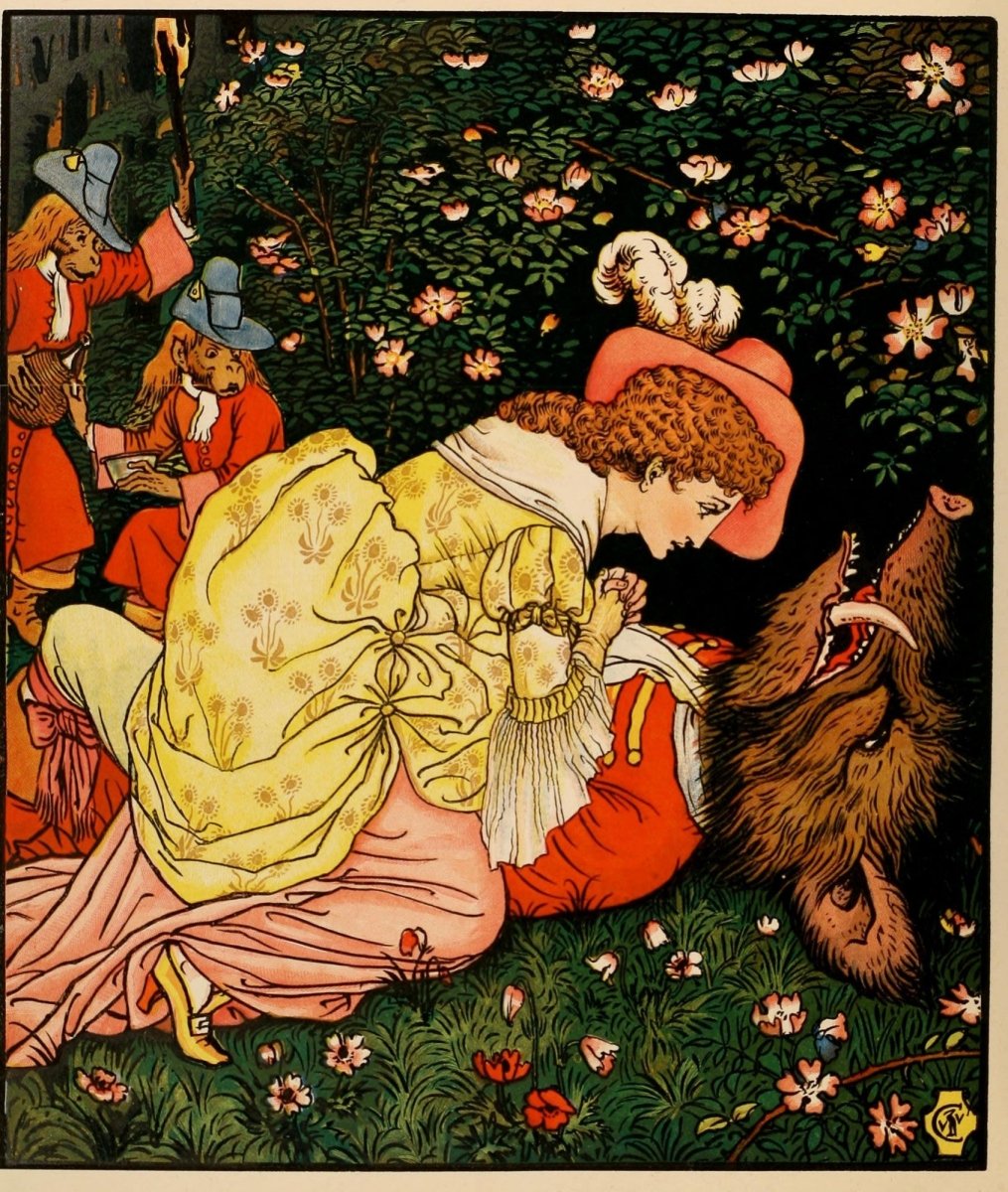 Beauty & the Beast 1875 - Walter Crane - 7 images | Dimensions - 2337 x 2762 pixels