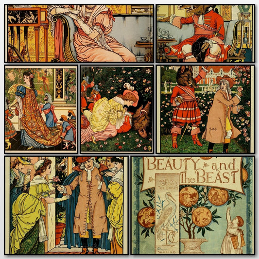 Beauty & the Beast 1875 - Walter Crane - 7 images | A snapshot of the images
