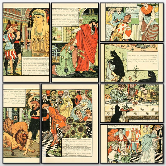 The Cinderella Picture Book 1911 - Walter Crane - 24 images | A snapshot of some of the images